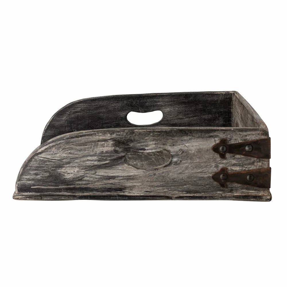 Bloomingville Dienblad Gerecycled Hout - Zwart 5 Bloomingville Dienblad Gerecycled Hout - Zwart - Afbeelding 3