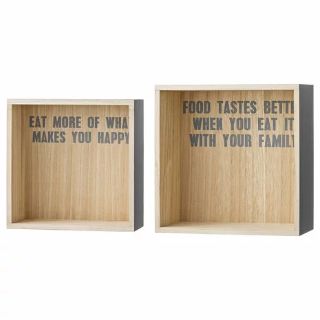 Bloomingville Opbergbox Grijs - Set Van 2 4 Bloomingville Opbergbox Grijs - Set Van 2 - Afbeelding 2