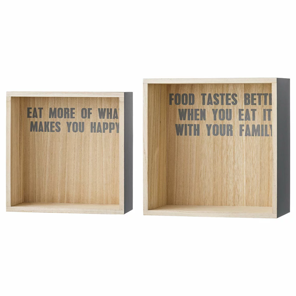 Bloomingville Opbergbox Grijs - Set Van 2 3 Bloomingville Opbergbox Grijs - Set Van 2