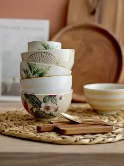 Bloomingville Placemats Water Hyacinth Naturel - Set Van 6 Stuks -Goedkope Behang Winkel bloomingville placemats water hyacinth naturel set 6