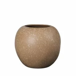 Broste Copenhagen Apple Vaas Aardewerk Koffie - Ø31XH28CM