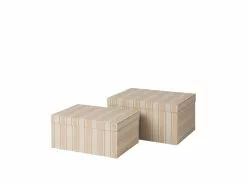 Broste Copenhagen Cleo Opbergboxen Bruin/lichtgrijs - 70080499