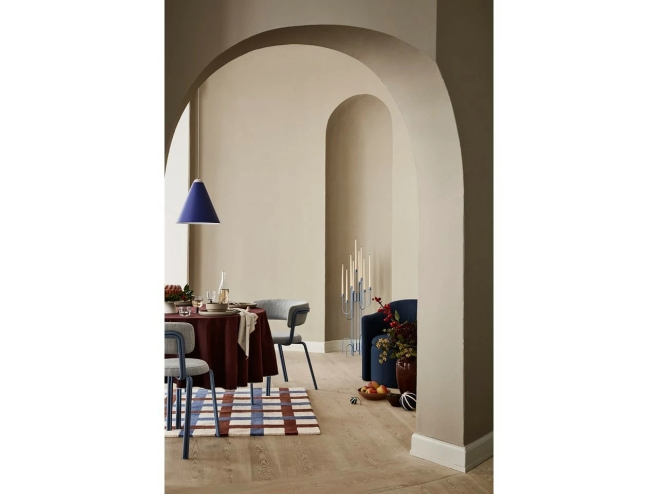 Broste Copenhagen Farri Kandelaar Blauw - 71178200 4 Broste Copenhagen Farri Kandelaar Blauw - 71178200 - Afbeelding 2