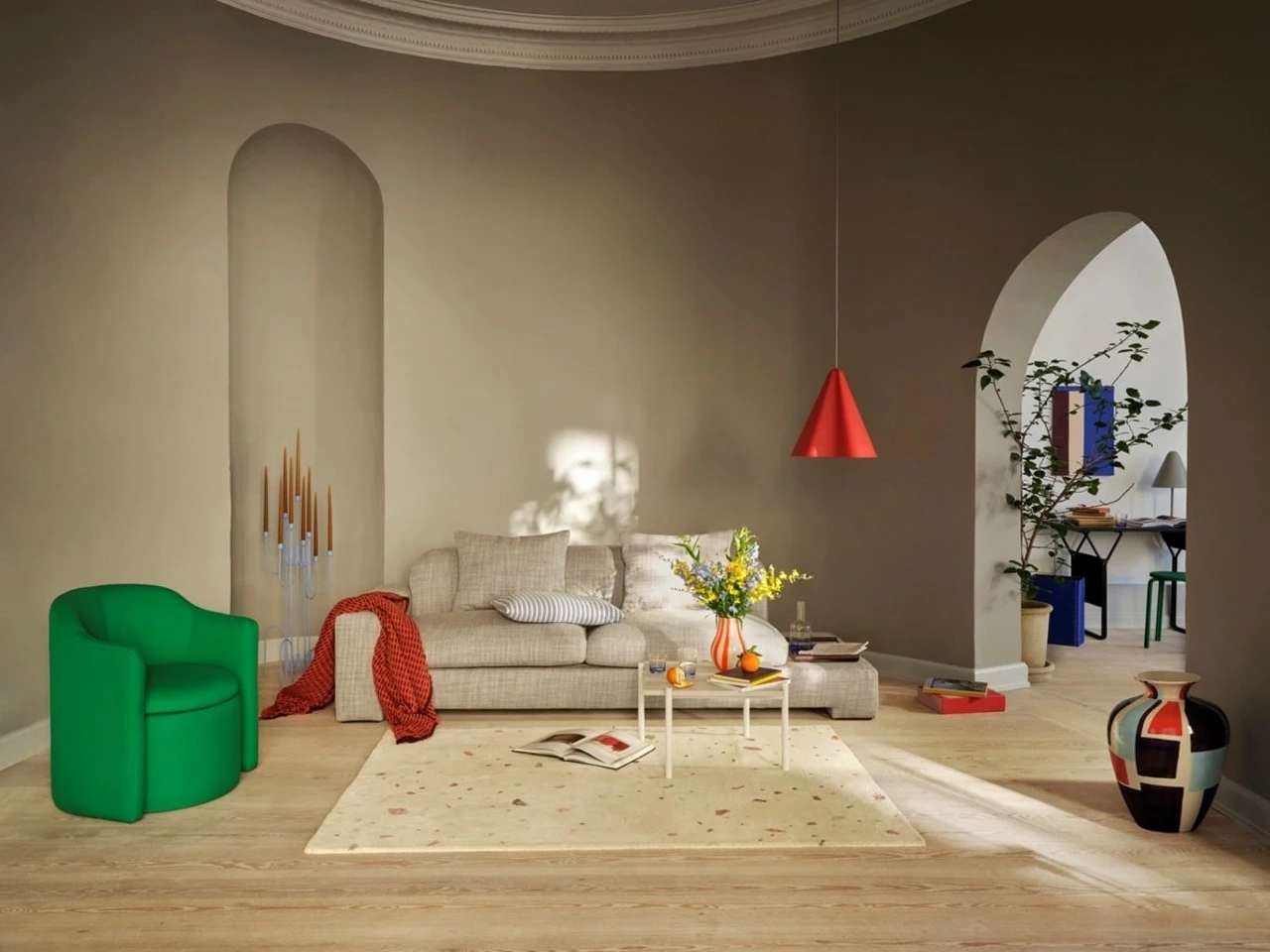 Broste Copenhagen Farri Kandelaar Blauw - 71178200 5 Broste Copenhagen Farri Kandelaar Blauw - 71178200 - Afbeelding 3