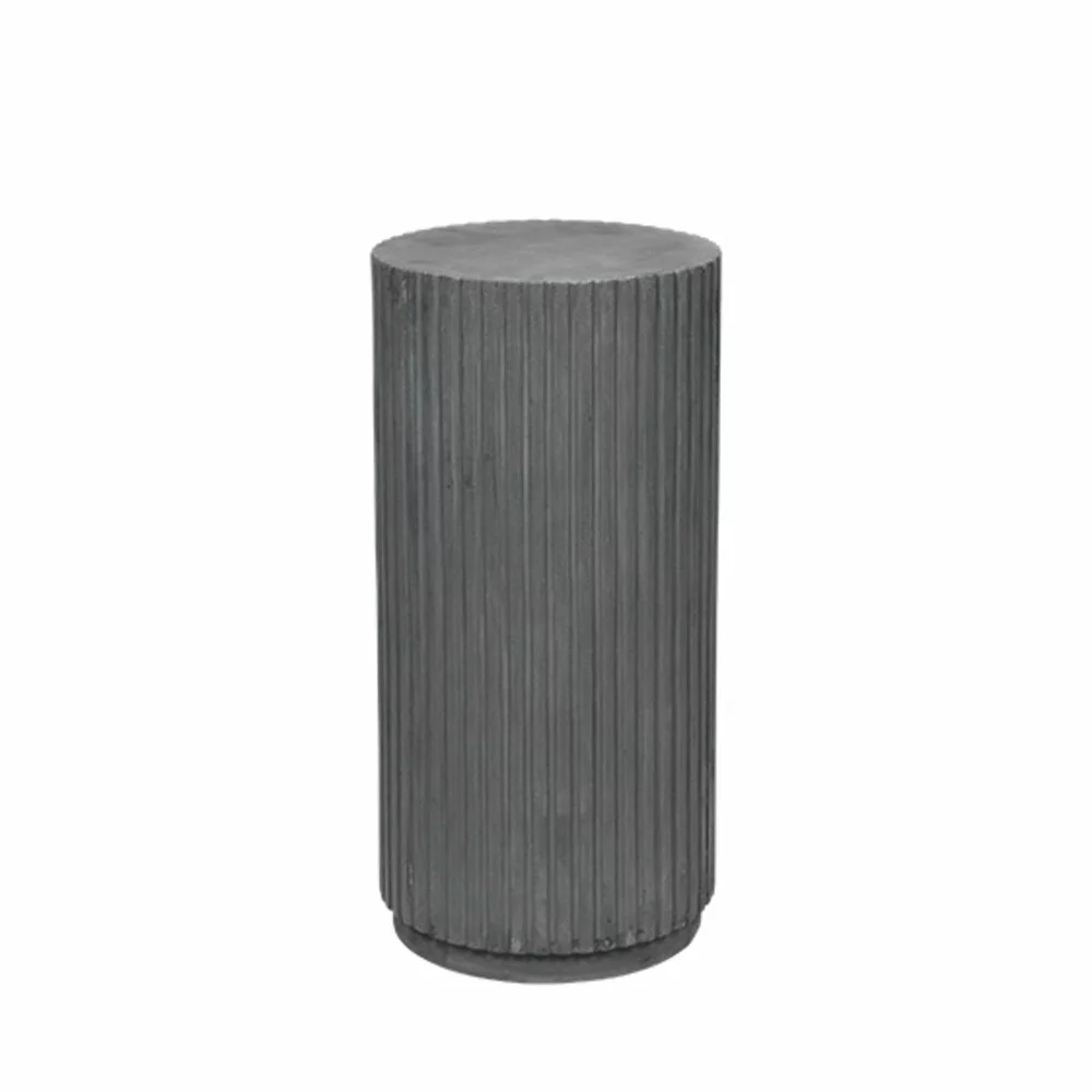 Broste Copenhagen Rillo Podium Ø38,5XH78CM - Grijs 3 Broste Copenhagen Rillo Podium Ø38,5XH78CM - Grijs