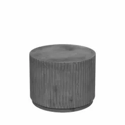 Broste Copenhagen Rillo Podium Ø56XH42CM - Grijs -Goedkope Behang Winkel broste copenhagen rillo podium 56xh42cm grijs 1