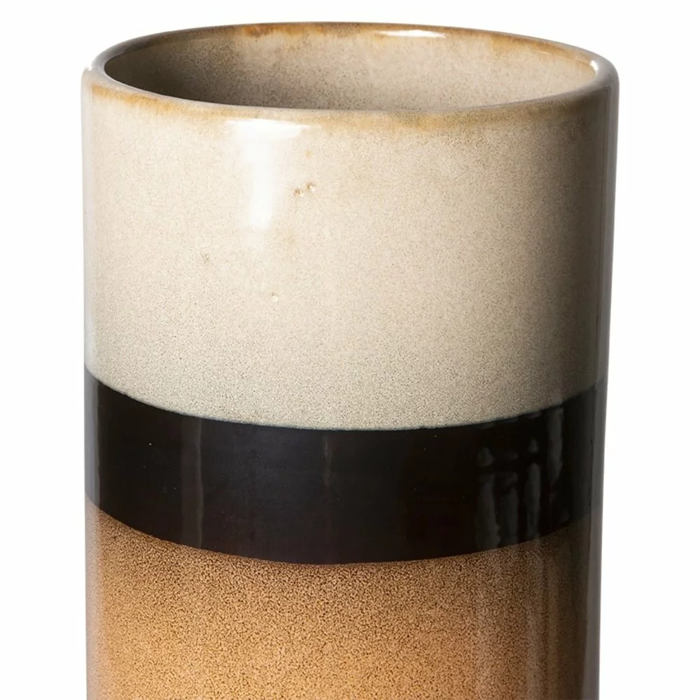 HKliving 70's Keramieken Vaas XL - Tornado 5 HKliving 70's Keramieken Vaas XL - Tornado - Afbeelding 3