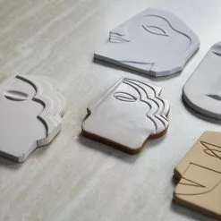 HKliving Face Muur Ornament Mosterdgeel 8 HKliving Face Muur Ornament Mosterdgeel -Goedkope Behang Winkel hkliving face muur ornament mosterdgeel 2