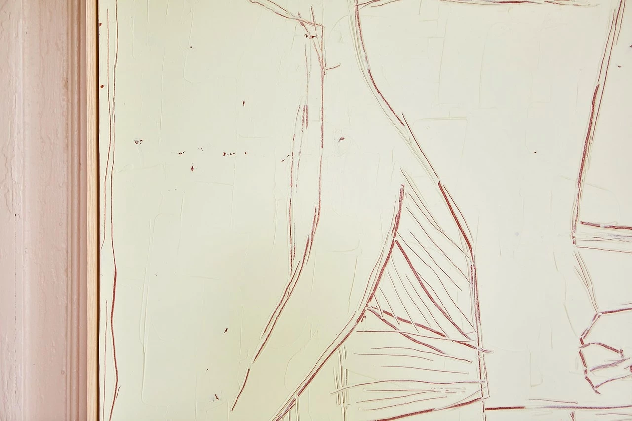 HKliving Frame Abstract Painting Visage - 120x160cm 8 HKliving Frame Abstract Painting Visage - 120x160cm - Afbeelding 6