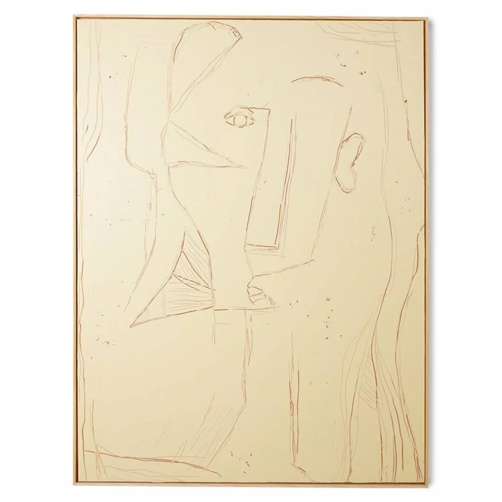 HKliving Frame Abstract Painting Visage - 120x160cm 3 HKliving Frame Abstract Painting Visage - 120x160cm