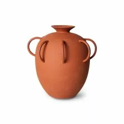 HKliving HK Objects: Terracotta Vaas Met Handvaten - ACE7170