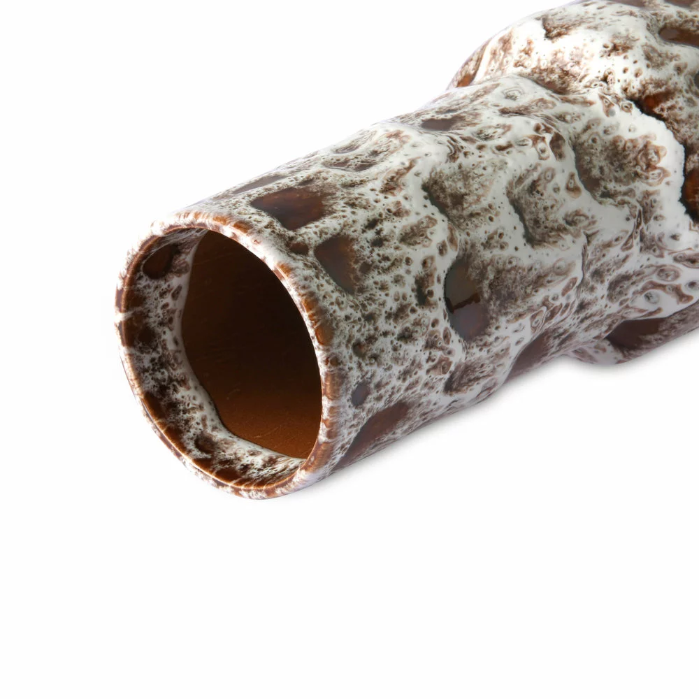 HKliving Keramieken Retro Vaas Lava Wit 5 HKliving Keramieken Retro Vaas Lava Wit - Afbeelding 3