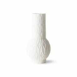 HKliving Matte Witte Porseleinen Vazen - Set Van 4 Stuks -Goedkope Behang Winkel hkliving matte witte porseleinen vazen set van 4 s 2