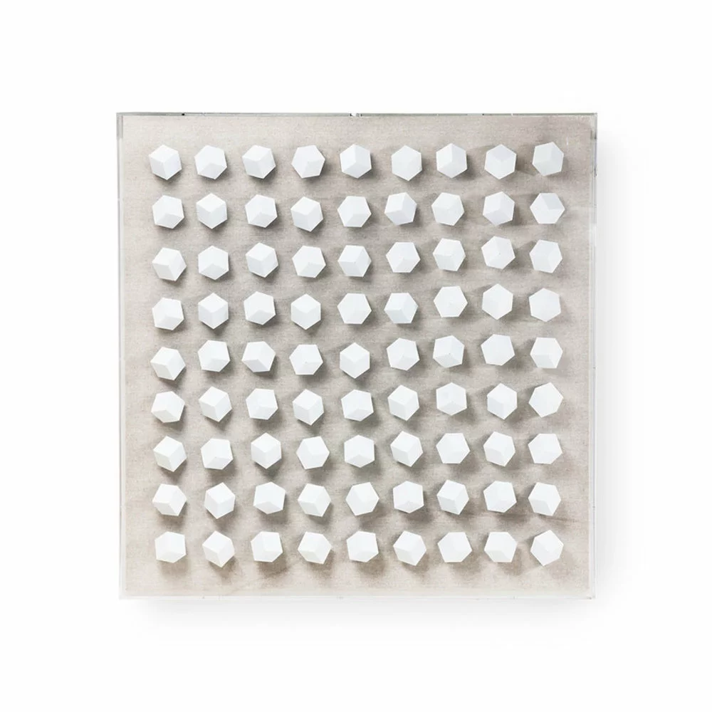 HKliving Plexi Art Frame Witte Kubussen XL 3 HKliving Plexi Art Frame Witte Kubussen XL