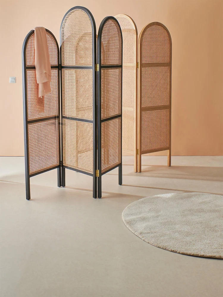 HKliving Retro Webbing Kamerscherm Zwart 7 HKliving Retro Webbing Kamerscherm Zwart - Afbeelding 5