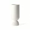 HKliving Ribbed Keramieken Bloemenvaas Wit -Goedkope Behang Winkel hkliving ribbed keramieken bloemenvaas wit