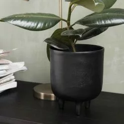 House Doctor Jang Bloempot Zwart Ø15cm -Goedkope Behang Winkel house doctor jang bloempot zwart 15cm 5