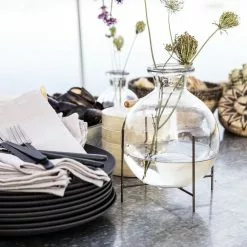 House Doctor Lana Vaas Glas Ø10cm -Goedkope Behang Winkel house doctor lana vaas glas 10cm 2