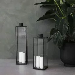 House Doctor Narrow Kandelaar Glas 20x20x60,5cm -Goedkope Behang Winkel house doctor narrow kandelaar glas 20x20x605cm 2