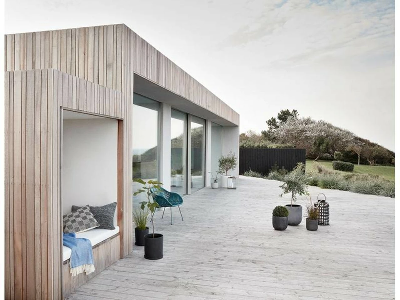 Hubsch Bloempot Set Zwart Fiberstone 4 Hubsch Bloempot Set Zwart Fiberstone - Afbeelding 2