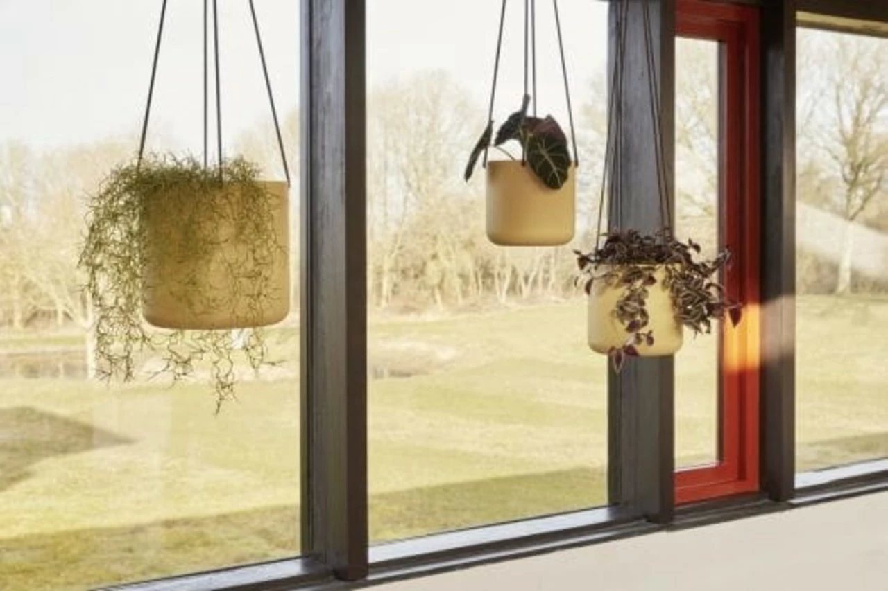 Hubsch Bloom Hangende Bloempotten Beige Set Van 3 Stuks - 941601 4 Hubsch Bloom Hangende Bloempotten Beige Set Van 3 Stuks - 941601 - Afbeelding 2