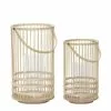 Hubsch Lantaarn Bamboe Naturel - Set Van 2 Stuks -Goedkope Behang Winkel hubsch lantaarn bamboe naturel set van 2 stuks