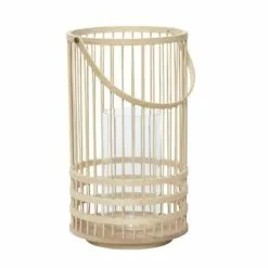 Hubsch Lantaarn Bamboe Naturel - Set Van 2 Stuks -Goedkope Behang Winkel hubsch lantaarn bamboe naturel set van 2 stuks 2