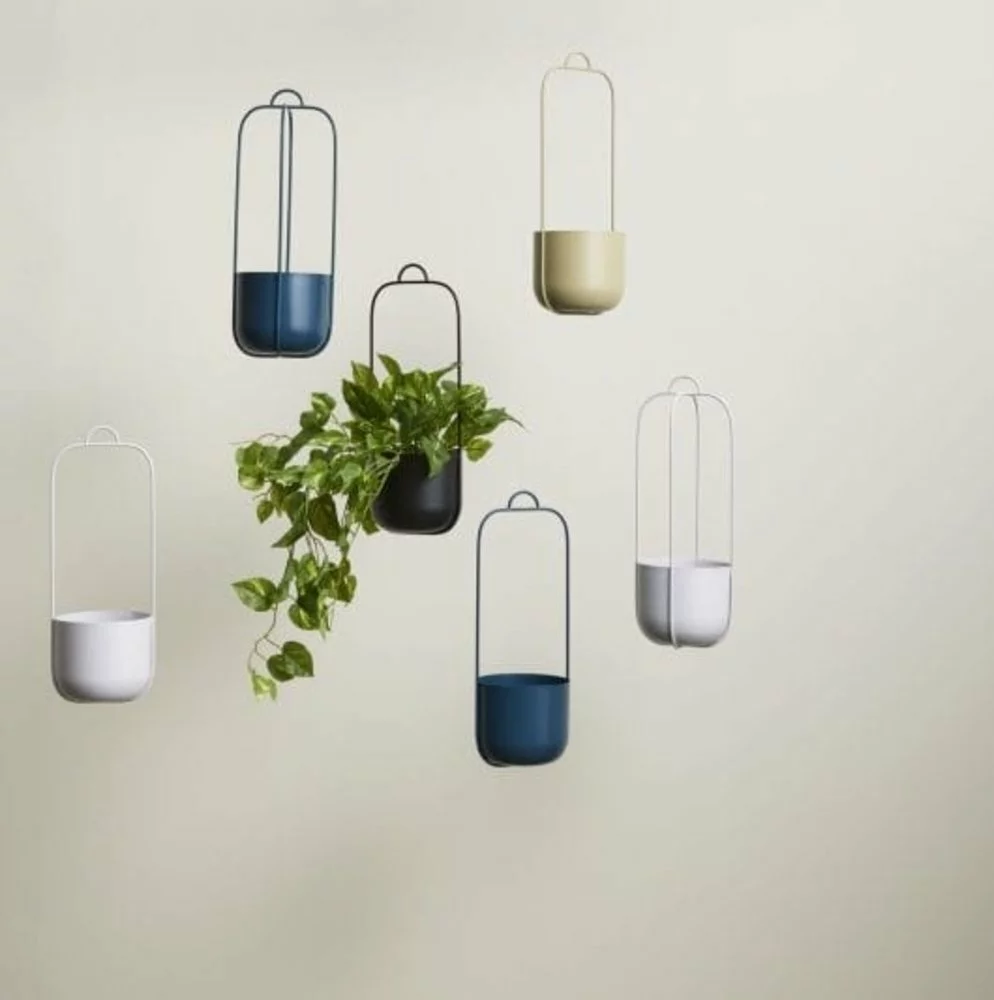 Hubsch Lotus Hangende Bloempotten Set Van 2 Stuks Petrol - 941603 4 Hubsch Lotus Hangende Bloempotten Set Van 2 Stuks Petrol - 941603 - Afbeelding 2