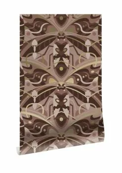 KEK Amsterdam Art Deco Goud Behang Animaux Beetle - Taupe