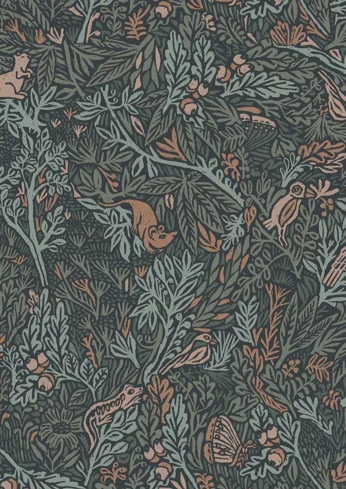 KEK Amsterdam Botanisch Patroon Behang 100x280cm FR-021 3 KEK Amsterdam Botanisch Patroon Behang 100x280cm FR-021