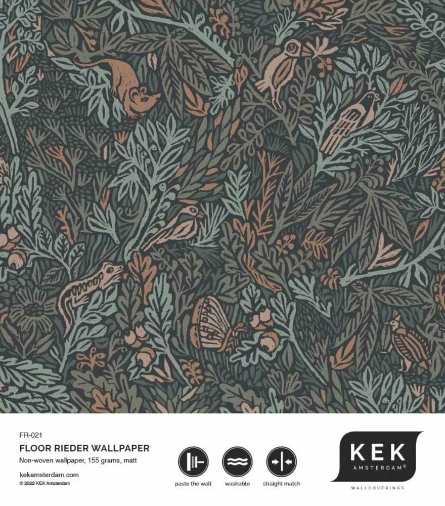 KEK Amsterdam Botanisch Patroon Behang 100x280cm FR-021 7 KEK Amsterdam Botanisch Patroon Behang 100x280cm FR-021 - Afbeelding 5