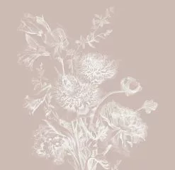 KEK Amsterdam Engraved Bloemen Behang Nude WP-753 200x280cm