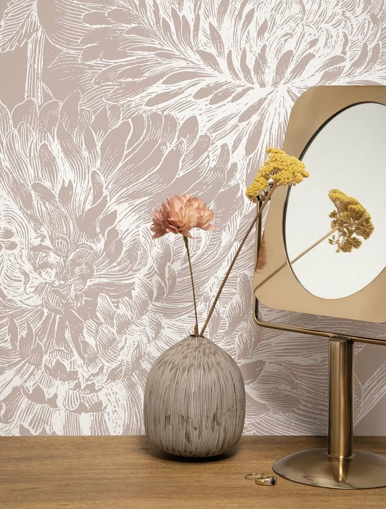 KEK Amsterdam Engraved Bloemen Behang Nude WP-759 400x280cm 6 KEK Amsterdam Engraved Bloemen Behang Nude WP-759 400x280cm - Afbeelding 4