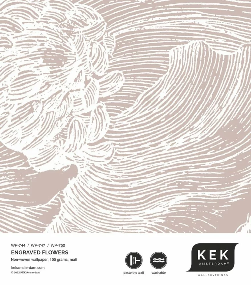 KEK Amsterdam Engraved Bloemen Behang Zand WP-748 300x280cm 5 KEK Amsterdam Engraved Bloemen Behang Zand WP-748 300x280cm - Afbeelding 3