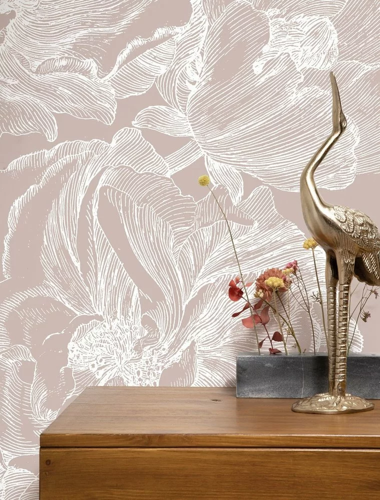 KEK Amsterdam Engraved Bloemen Behang Zand WP-748 300x280cm 7 KEK Amsterdam Engraved Bloemen Behang Zand WP-748 300x280cm - Afbeelding 5