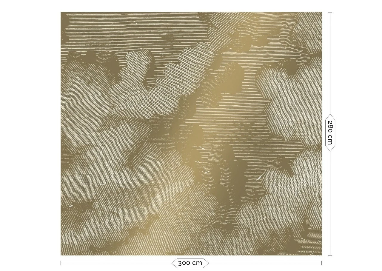 KEK Amsterdam Engraved Clouds Goud Behang MW-011- 300x280cm 3 KEK Amsterdam Engraved Clouds Goud Behang MW-011- 300x280cm
