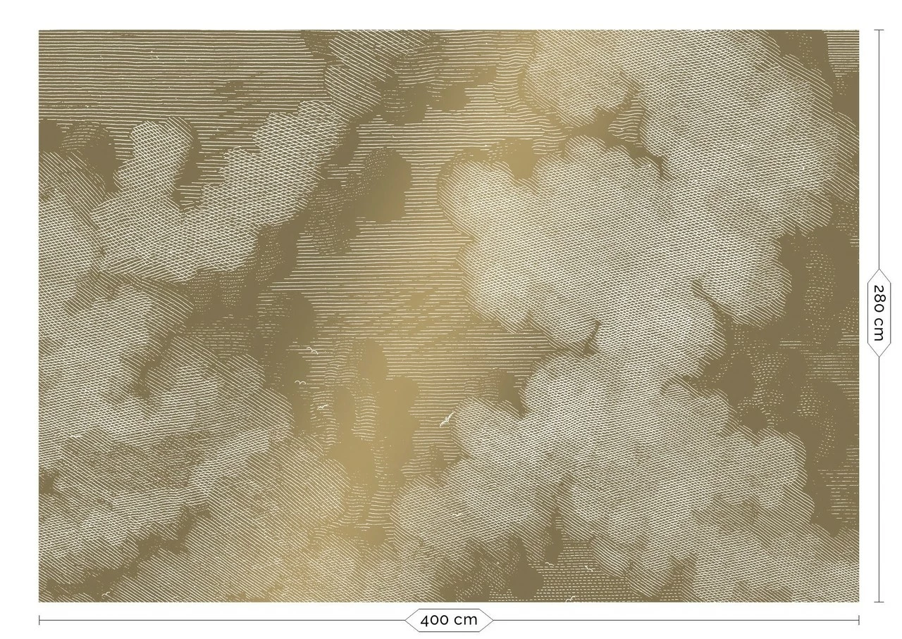 KEK Amsterdam Engraved Clouds Goud Behang MW-012- 400x280cm 3 KEK Amsterdam Engraved Clouds Goud Behang MW-012- 400x280cm