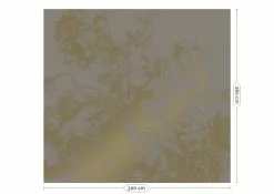 KEK Amsterdam Engraved Flowers Goud Behang MW-017 - 300x280cm