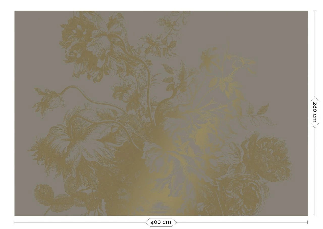 KEK Amsterdam Engraved Flowers Goud Behang MW-018 - 400x280cm 3 KEK Amsterdam Engraved Flowers Goud Behang MW-018 - 400x280cm