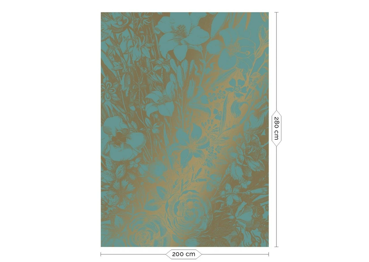 KEK Amsterdam Engraved Flowers Goud Behang MW-019 - 200x280cm 3 KEK Amsterdam Engraved Flowers Goud Behang MW-019 - 200x280cm