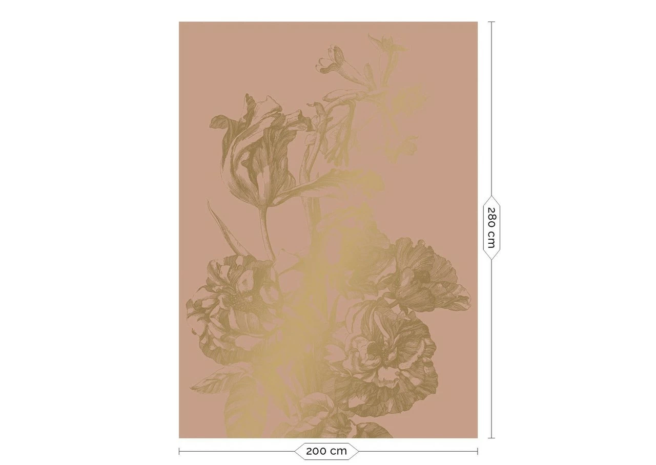 KEK Amsterdam Engraved Flowers Goud Behang MW-022 - 200x280cm 3 KEK Amsterdam Engraved Flowers Goud Behang MW-022 - 200x280cm