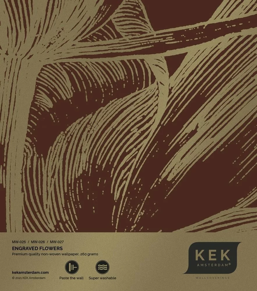 KEK Amsterdam Engraved Flowers Goud Behang MW-027 - 400x280cm 5 KEK Amsterdam Engraved Flowers Goud Behang MW-027 - 400x280cm - Afbeelding 3