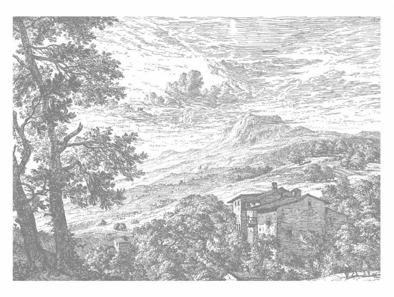 KEK Amsterdam Engraved Landscapes Behang 7 KEK Amsterdam Engraved Landscapes Behang - Afbeelding 5