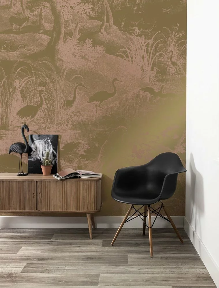 KEK Amsterdam Engraved Landscapes Goud Behang MW-039 - 400x280cm 4 KEK Amsterdam Engraved Landscapes Goud Behang MW-039 - 400x280cm - Afbeelding 2