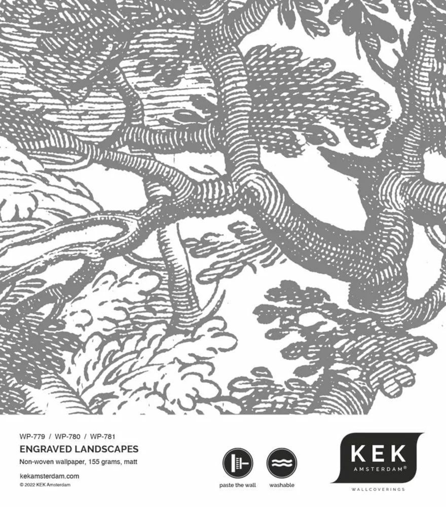 KEK Amsterdam Engraved Landschappen Behang Grijs WP-781 400x280cm 5 KEK Amsterdam Engraved Landschappen Behang Grijs WP-781 400x280cm - Afbeelding 3