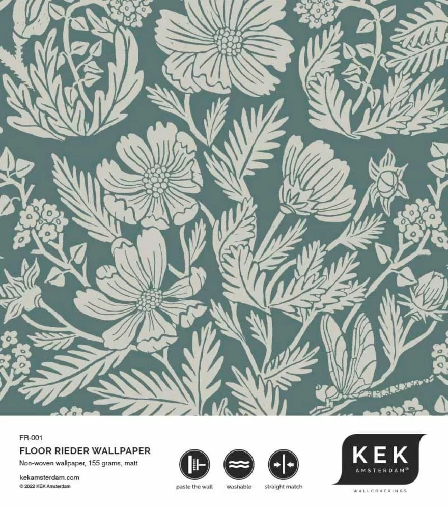 KEK Amsterdam Getekende Bloemen Behang 100x280cm - FR-001 7 KEK Amsterdam Getekende Bloemen Behang 100x280cm - FR-001 - Afbeelding 5