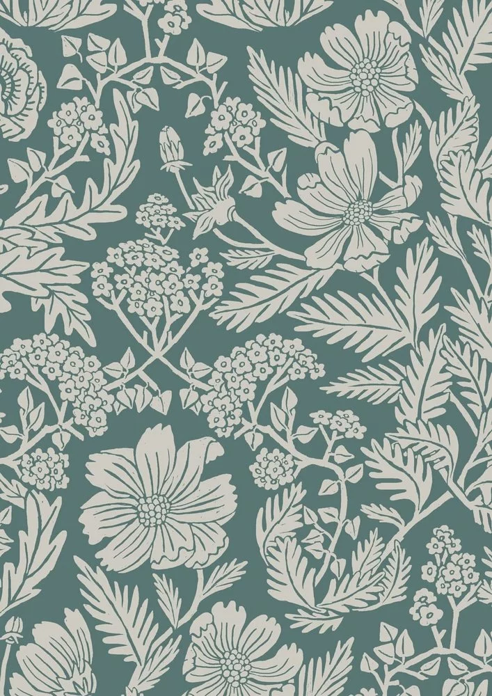 KEK Amsterdam Getekende Bloemen Behang 100x280cm - FR-001 3 KEK Amsterdam Getekende Bloemen Behang 100x280cm - FR-001