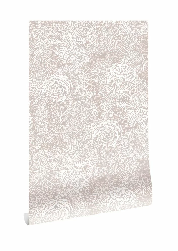 KEK Amsterdam Getekende Bloemen Behang 100x280cm Nude - FR-013 4 KEK Amsterdam Getekende Bloemen Behang 100x280cm Nude - FR-013 - Afbeelding 2