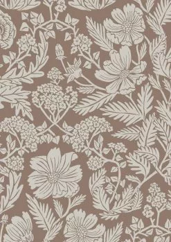 KEK Amsterdam Getekende Bloemen Behang 100x280cm Nude - FR-002