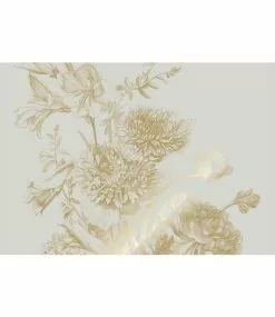 KEK Amsterdam Goud Engraved Bloemen Behang Zand MW-143 200x280cm